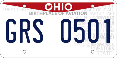 OH license plate GRS0501
