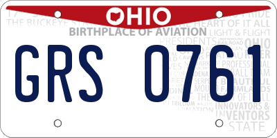 OH license plate GRS0761