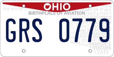 OH license plate GRS0779