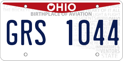 OH license plate GRS1044