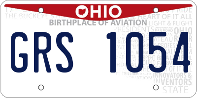 OH license plate GRS1054