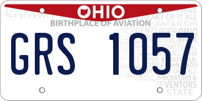 OH license plate GRS1057