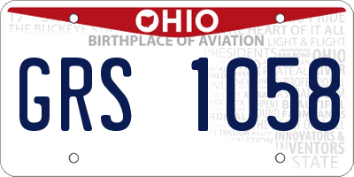 OH license plate GRS1058