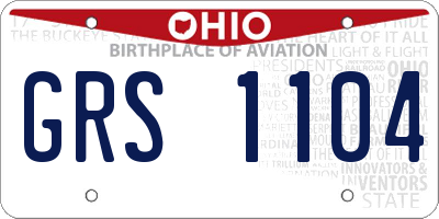 OH license plate GRS1104