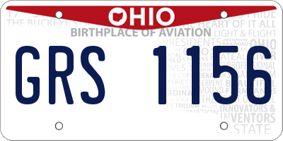 OH license plate GRS1156