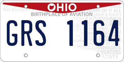 OH license plate GRS1164