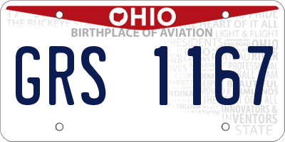 OH license plate GRS1167