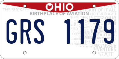 OH license plate GRS1179