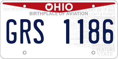 OH license plate GRS1186