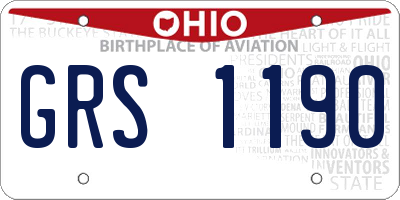 OH license plate GRS1190