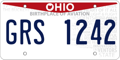 OH license plate GRS1242