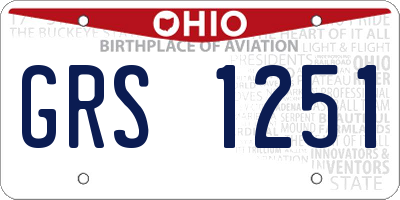 OH license plate GRS1251
