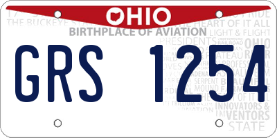 OH license plate GRS1254