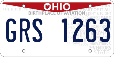 OH license plate GRS1263