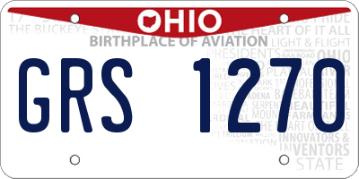 OH license plate GRS1270