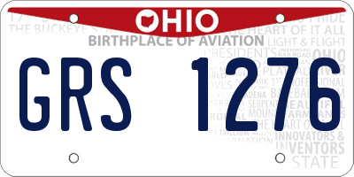 OH license plate GRS1276