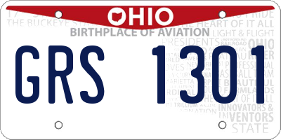 OH license plate GRS1301