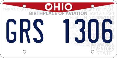 OH license plate GRS1306