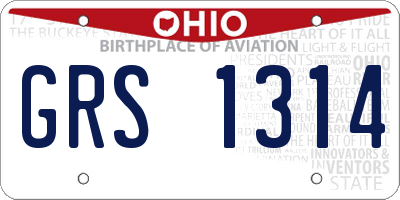 OH license plate GRS1314