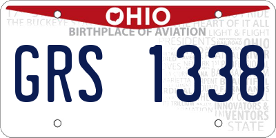 OH license plate GRS1338