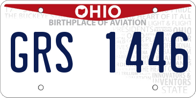 OH license plate GRS1446