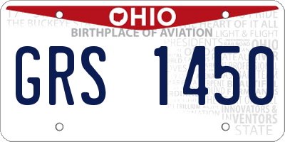 OH license plate GRS1450