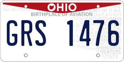 OH license plate GRS1476