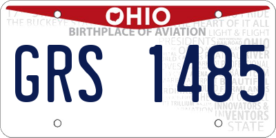 OH license plate GRS1485