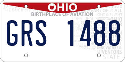 OH license plate GRS1488