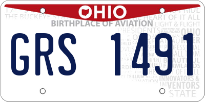 OH license plate GRS1491