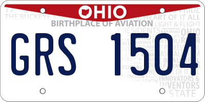 OH license plate GRS1504