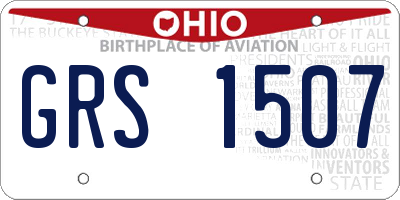 OH license plate GRS1507