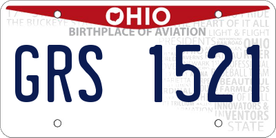 OH license plate GRS1521