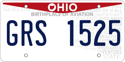 OH license plate GRS1525