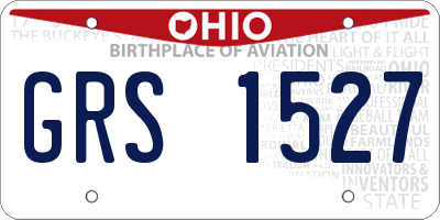 OH license plate GRS1527