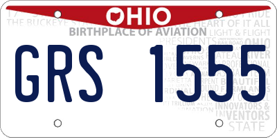 OH license plate GRS1555