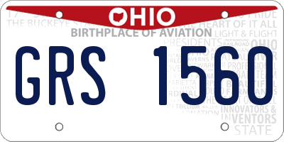 OH license plate GRS1560