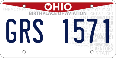 OH license plate GRS1571