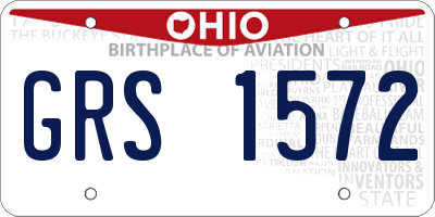 OH license plate GRS1572