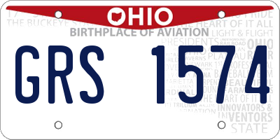 OH license plate GRS1574