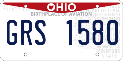 OH license plate GRS1580