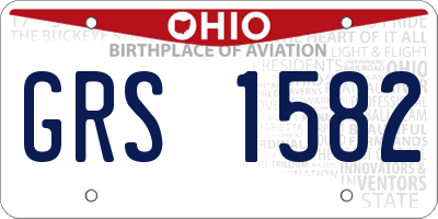 OH license plate GRS1582
