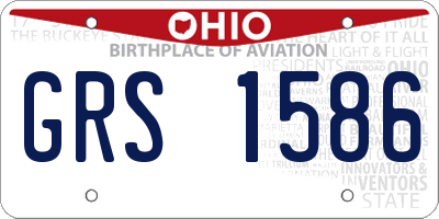 OH license plate GRS1586