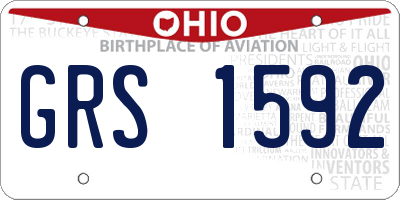 OH license plate GRS1592