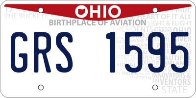 OH license plate GRS1595