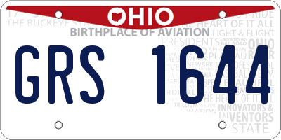 OH license plate GRS1644