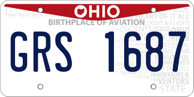 OH license plate GRS1687