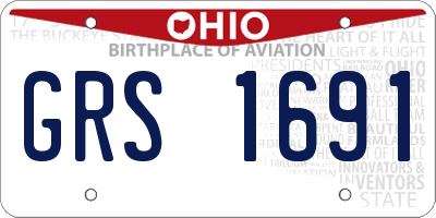 OH license plate GRS1691