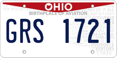 OH license plate GRS1721
