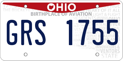 OH license plate GRS1755